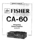 Fisher CA-60 - Service Manual